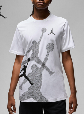 Nike/耐克正品JORDAN男士休闲针织透气圆领短袖T恤FN6026-100