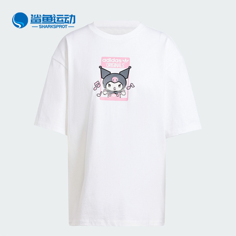 Adidas/阿迪达斯正品OVERSIZED TEE K女士卡通印花短袖JG8056