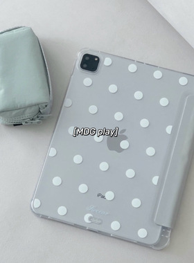 韩系ins小众设计感古早少女波点2025年air7/11代A16/10代ipad带笔槽防摔雾面软壳平板电脑保护套