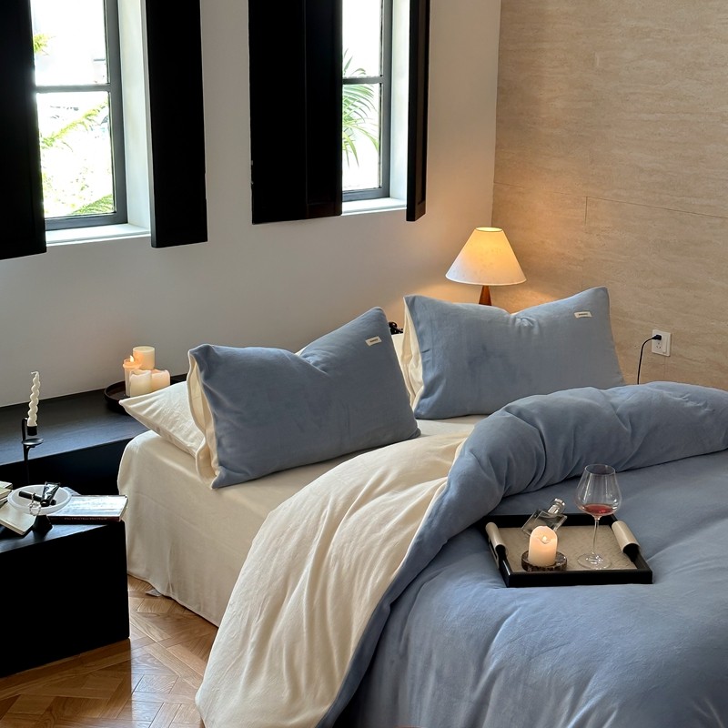 北欧纯色秋冬纯色加厚牛奶绒被套单件保暖法莱绒被罩宿舍单人双人,床上用品,被套,淘宝优惠券,粉丝福利购,淘宝优惠卷