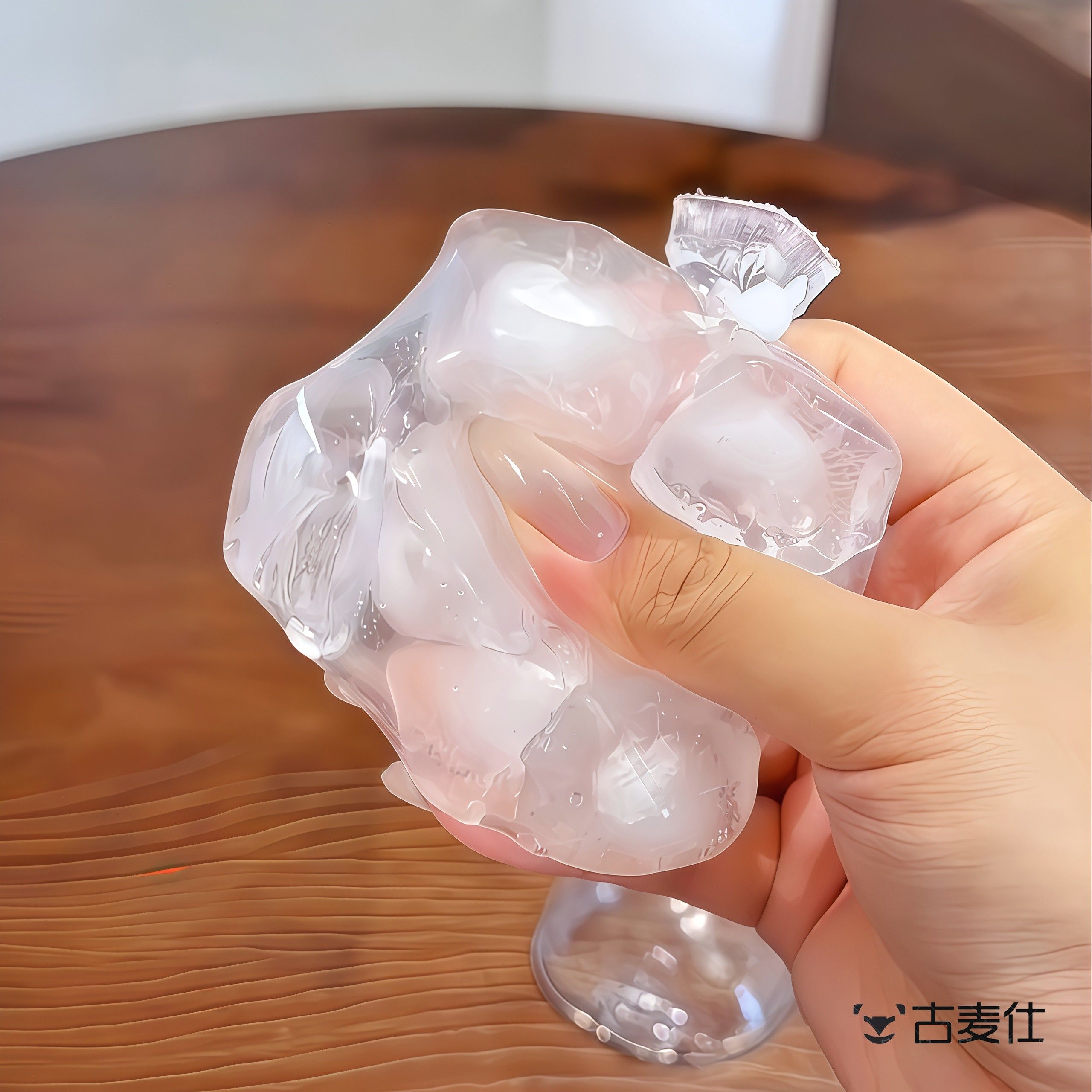 自制冰块挤压玩具捏捏乐diy手作球空皮吵吵球材料包清凉解压玩具