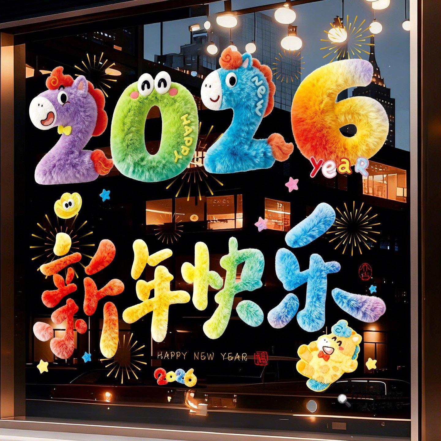 2026新年马年窗花福字门贴纸春节过年玻璃橱窗静电贴新年装饰年画,节庆用品/礼品,喜字/剪纸/贴纸,淘宝优惠券,粉丝福利购,淘宝优惠卷