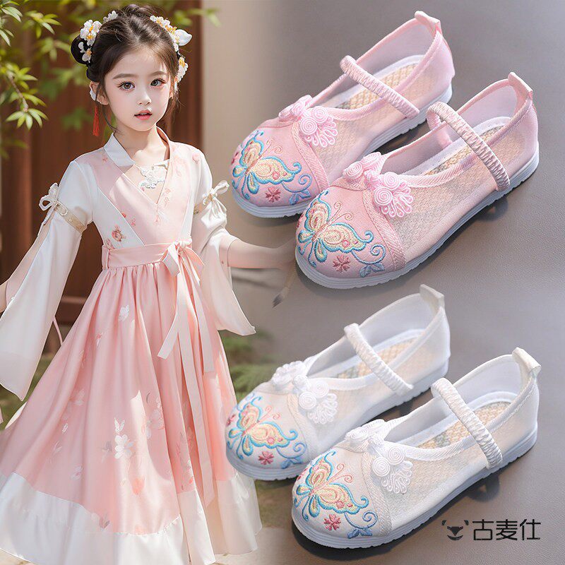 2026年老北京绣花鞋女童汉服鞋子