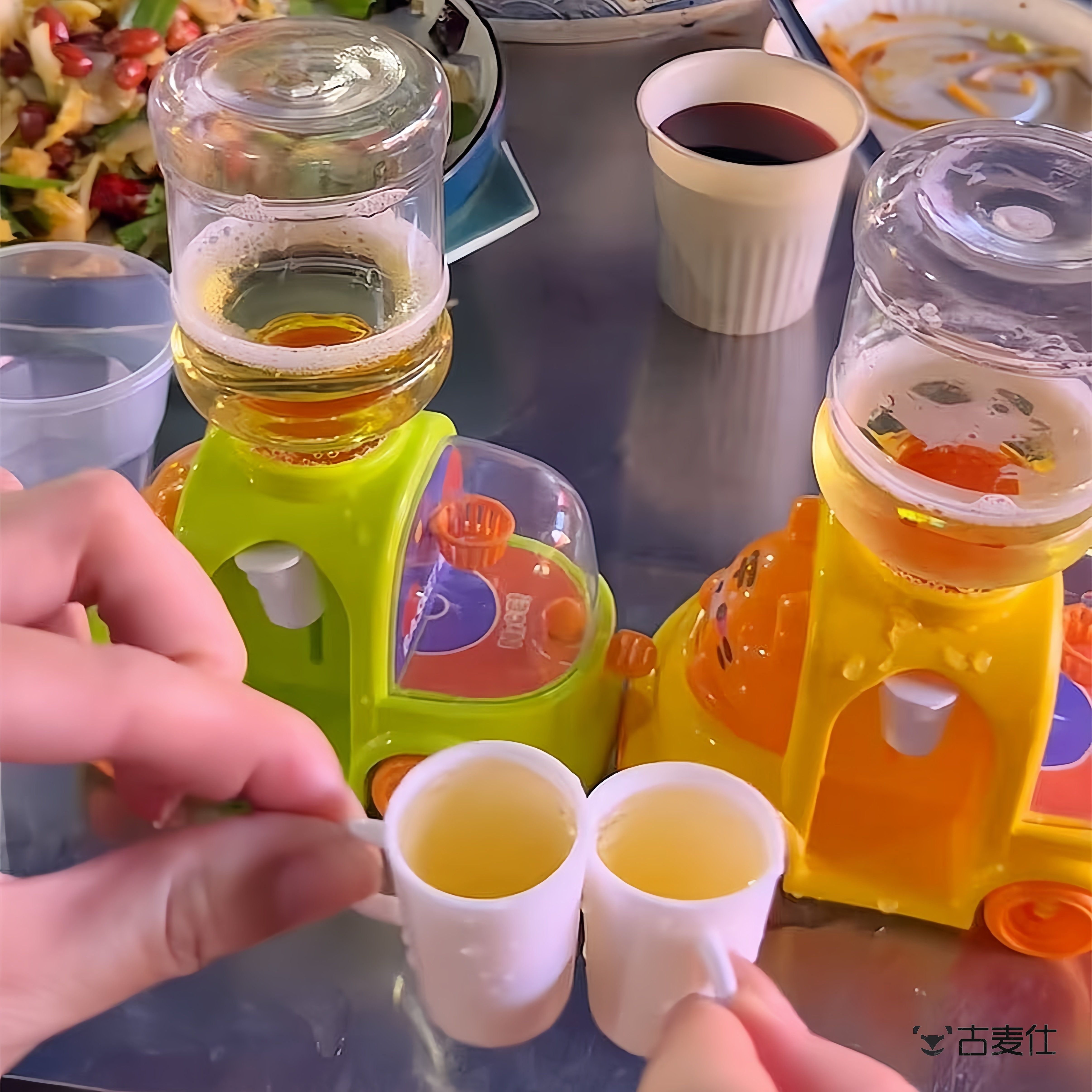 喝不醉~迷你小车啤酒饮水机玩具夏季烧烤聚会喝酒器解压整人道具