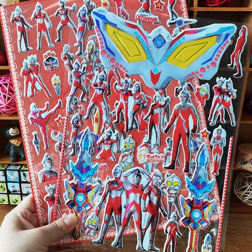 Детская наклейка, трехмерные мультяшные наклейки для детского сада, награда, игрушка для мальчиков, динозавр, Супермен, в 3d формате, Человек-паук