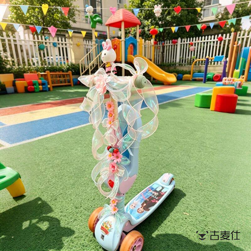 六一儿童节户外活动幼儿园花车巡游装饰滑板车diy材料自行车装扮