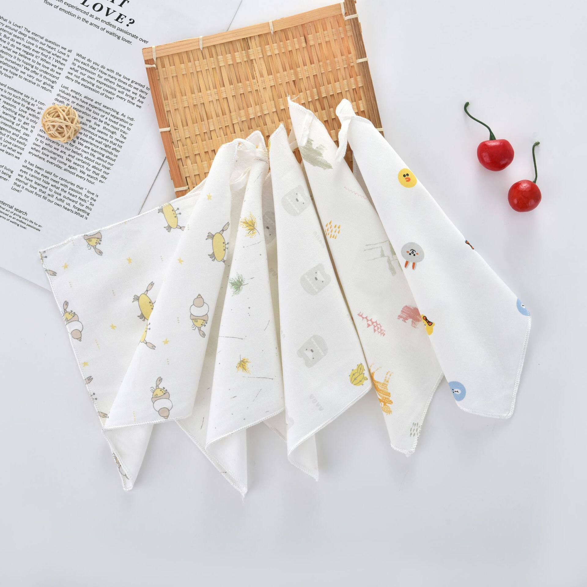 口水小方巾新生婴儿纯棉纱布手巾宝宝洗脸沙布纱巾超软新生儿毛巾