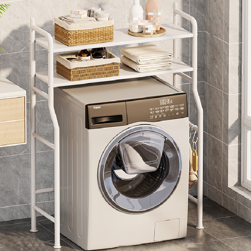 滚筒洗衣机置物架阳台落地多层收纳架卫生间浴室波轮翻盖上方架子
