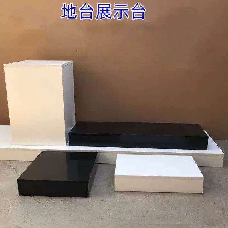 免漆服装店橱窗模特地台站台展示台长方形直播脚踩增高台底座摆件