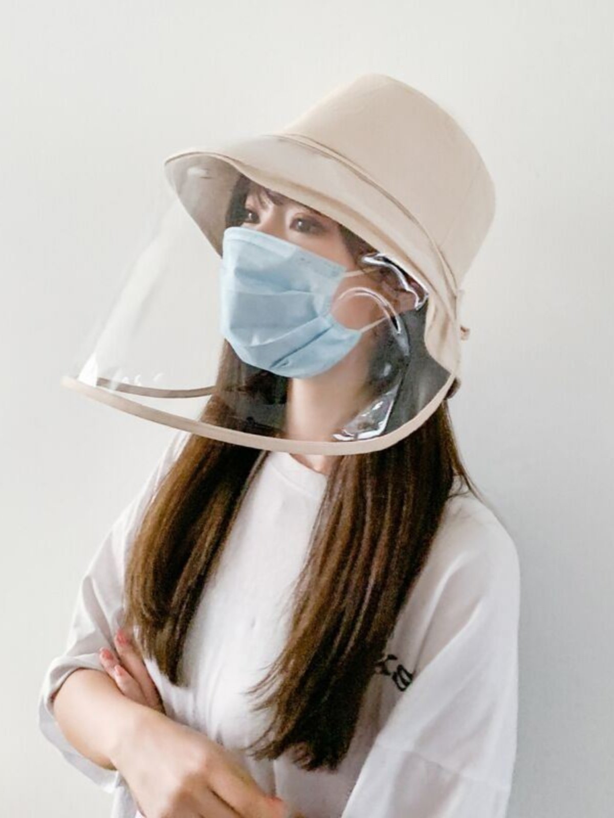 做饭挡油神器面罩防护飞沫防油烟帽子厨房防烟女男遮脸炒菜防油炸
