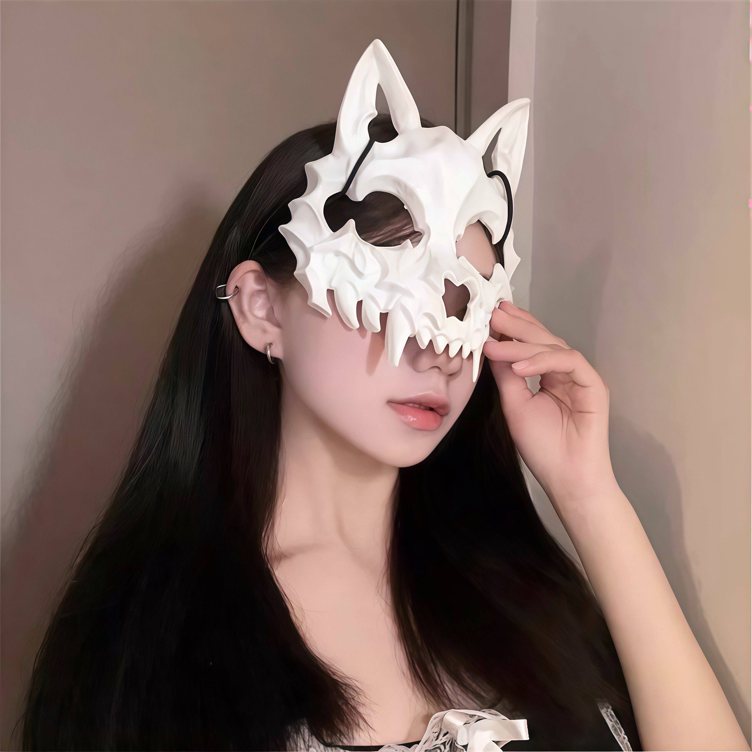 万圣节面具半脸面罩cosplay假面舞会恐怖角色扮演者搞怪装扮道具
