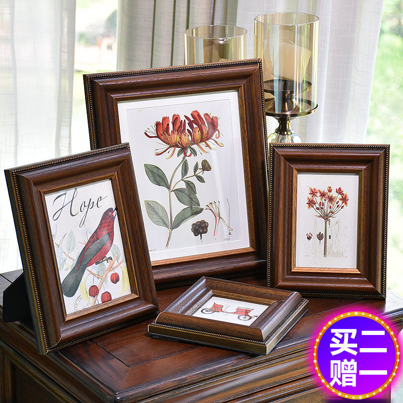 实木美式欧式复古洗照片加相框摆台创意挂墙6 7 10寸组合装饰摆件在类目 家居饰品, 相框/画框中 - 来自Buy2taobao.com提供专业的淘宝代购服务