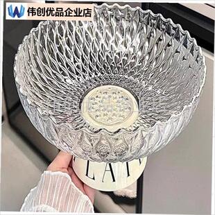 食品级波浪形果盘高颜值奶油式高糖无果蔬大容R量易清洗的排水盘,