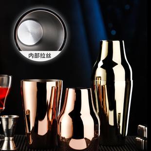 调酒器 热销酒吧卡斯 摇酒壶 法式 雪克壶调酒杯shaker调酒 两段式