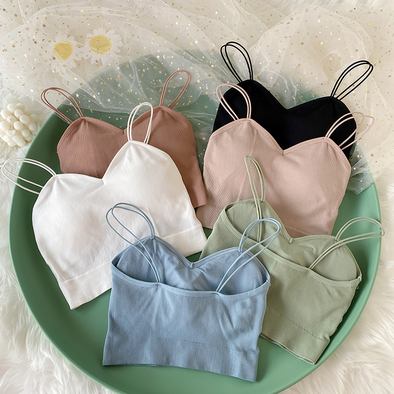 Real price new vest suspender women's short top underwear wrapped in bra