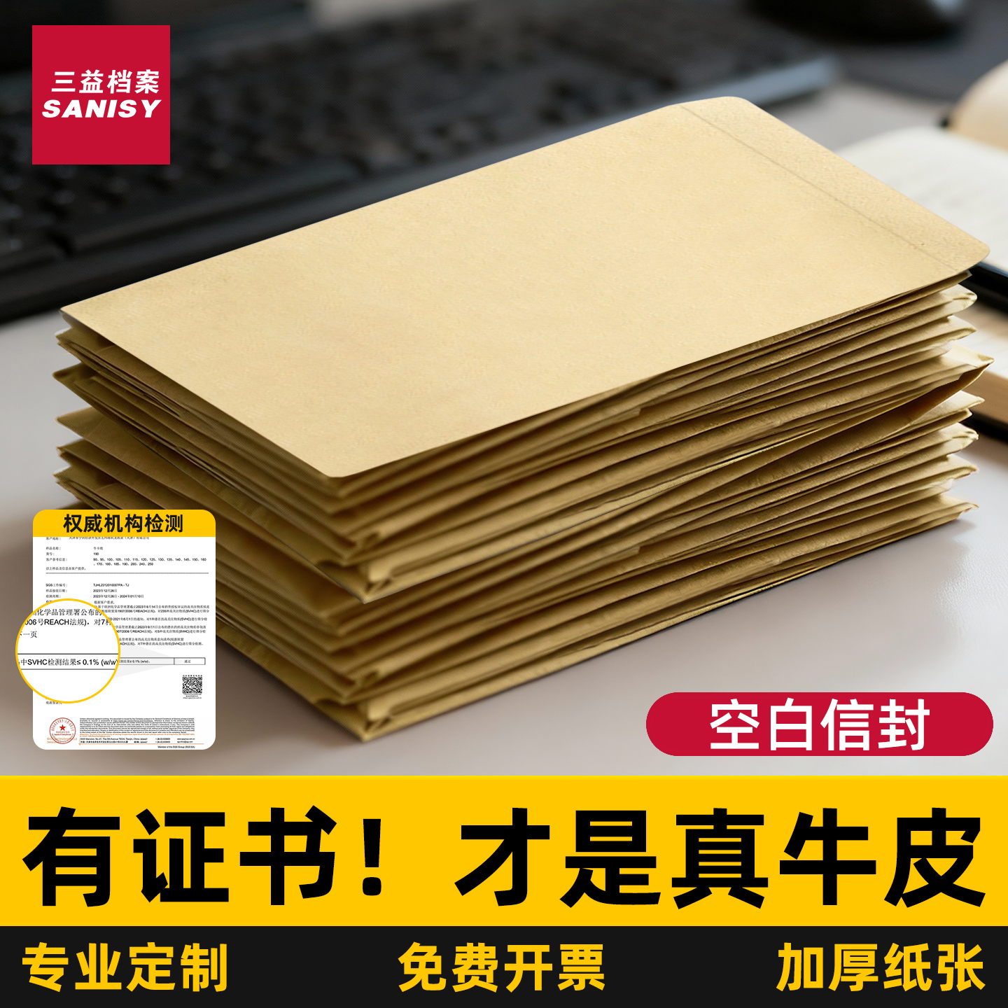 加厚信封信纸空白无字牛皮纸a4信封定制大信封袋复古黄色可邮寄资料袋8号发票专用5号工资袋定制定做印刷logo