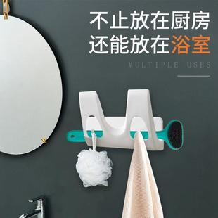 简约锅盖收纳架厨房功多能壁挂菜板架免钉打免孔架带挂钩厨房架