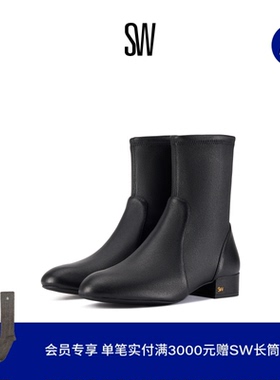 SW ODETTA CITY 25 STRETCH BOOTIE 2025新款短靴圆头瘦瘦靴