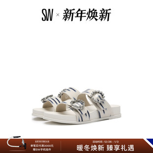 SPORT BUCKLE SLIDE 水晶勃肯鞋 女夏 厚底外穿拖鞋 BLINGRING