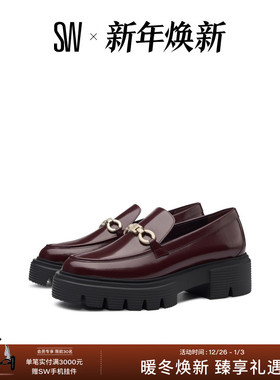 SW NOLITA SW SIGNATURE LOAFER 学院风沟纹厚底乐福鞋女小皮鞋