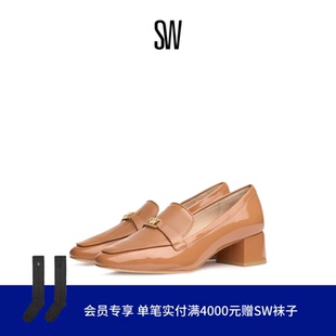【春季新品】SW WYLIE 45 LOGO LOAFER 学院风优雅高跟深口乐福鞋