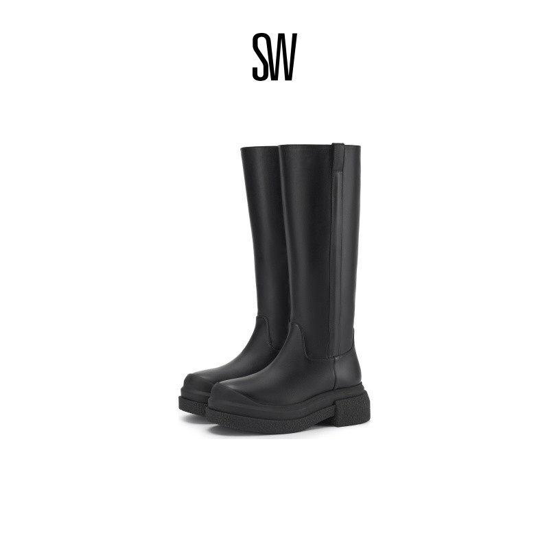 厚底运动风长筒靴SW早秋新品