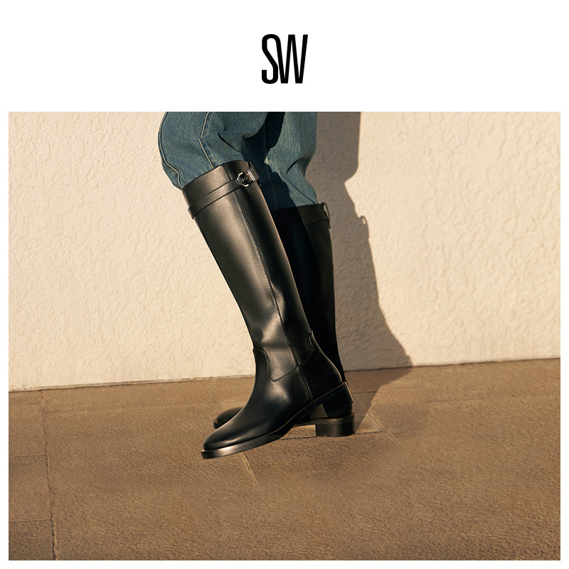 SW秋冬美拉德机车风骑士靴