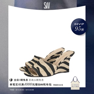 【夏季新品】SW VINNIE WEDGE MULE 85 方头坡跟凉鞋女