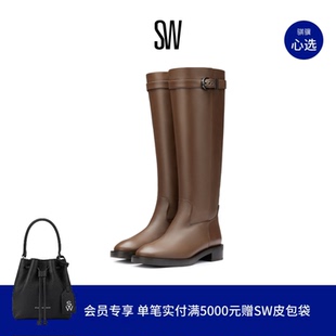 BOOT HIGH KNEE 秋冬机车风方跟及膝骑士靴女 MAVERICK