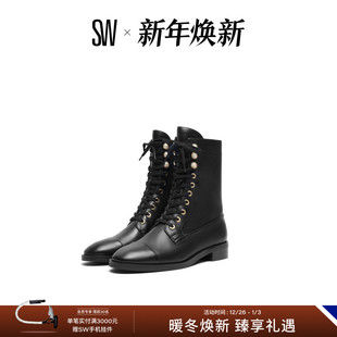 秋冬珍珠装 BOOTIE PEARL 饰马丁靴女粗跟 LOGAN