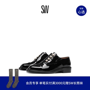 MRSPATS Stuart 小皮鞋 女德比鞋 饰粗跟乐福鞋 Weitzman 珍珠装