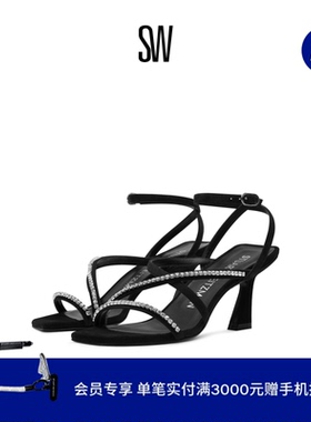 SW OASIS 75 CRYSTAL ANKLE-STRAP SANDAL 夏季水晶高跟凉鞋