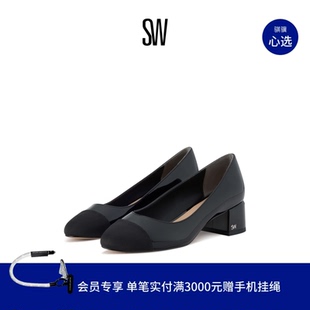 BLOCK PUMP 2025新款 高跟鞋 方跟圆头浅口单鞋 女 GABBY