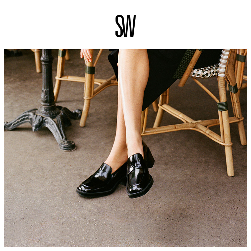 SW24夏季厚底方头学院风乐福鞋