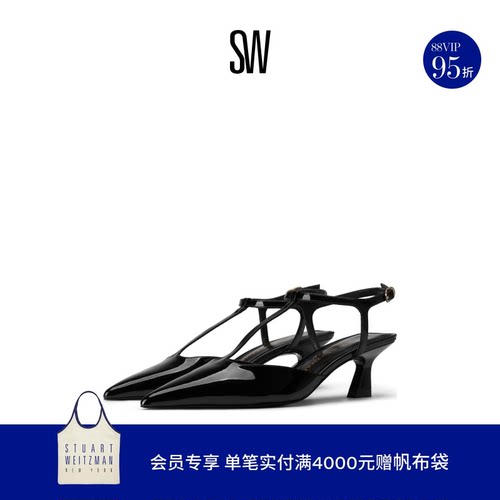 SW小猫跟T字带高跟鞋女鞋