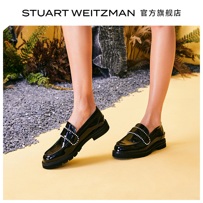 SW OLIVIA PEARL LOAFER 2025春夏新款厚底珍珠乐福鞋女小皮鞋