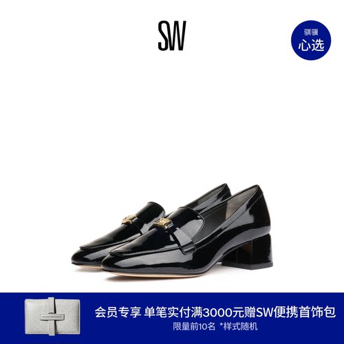 SW25春季新款粗高跟中口乐福鞋