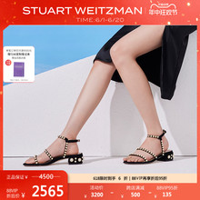 Stuart Weitzman/SW PERNILLE 春夏粗跟厚底珍珠凉鞋罗马凉鞋女