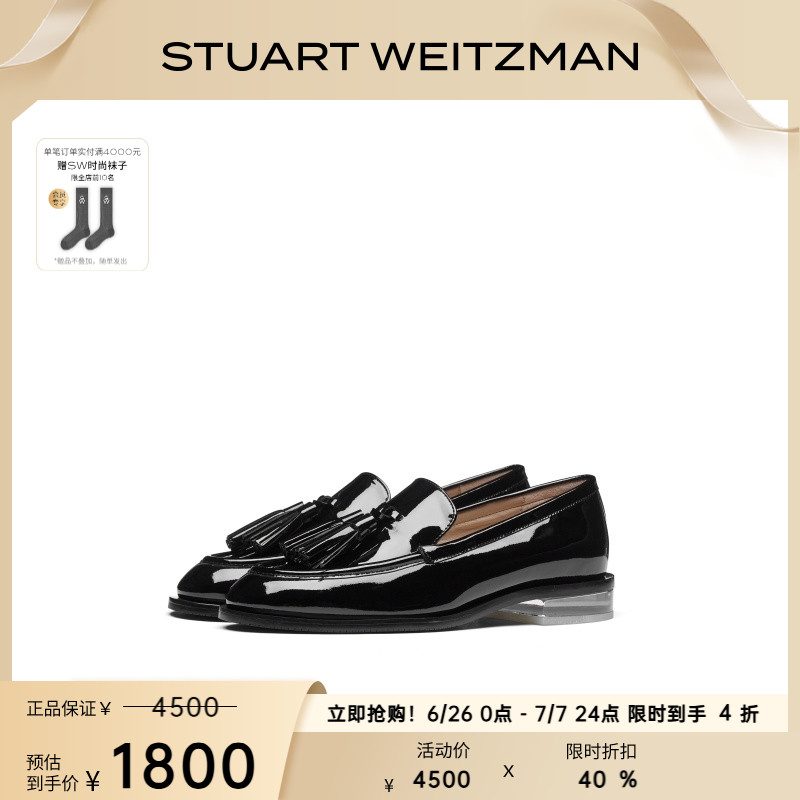 SW早春新品透明跟流苏乐福鞋