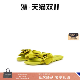 LOVEKNOT FLAT SLIDE 女外穿夏 平底蝴蝶结拖鞋 天猫独家