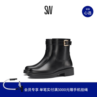 BOOTIE BUCKLE 金属扣圆头拉链短靴女 SULLY