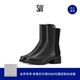 BOOTIE CITY 秋冬厚底圆头拼接短筒靴烟筒靴短靴女 ALINA