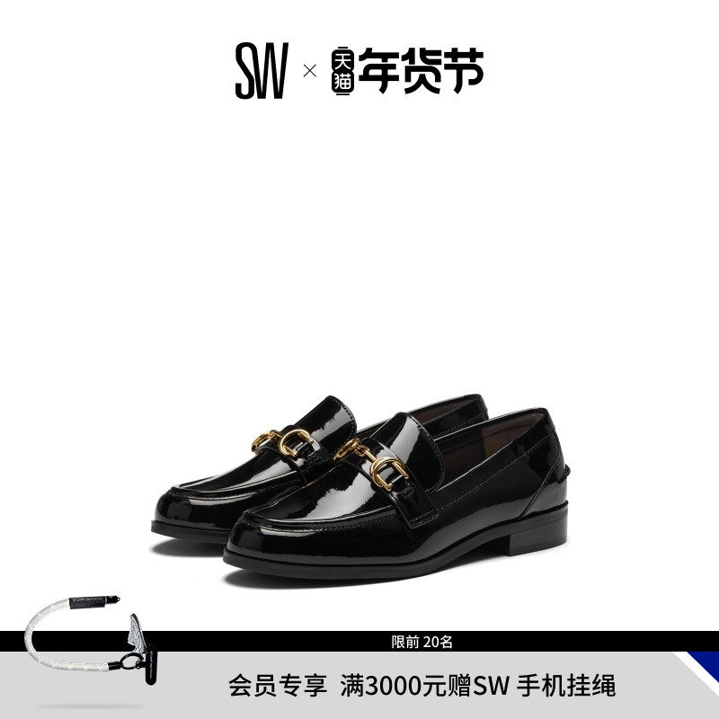 SW OWEN BUCKLE LOAFER 早春粗低跟圆头学院风乐福鞋小皮鞋女,女鞋,乐福鞋（豆豆鞋）,淘宝优惠券,粉丝福利购,淘宝优惠卷