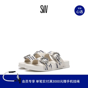 SPORT BUCKLE SLIDE 水晶勃肯鞋 女夏 厚底外穿拖鞋 BLINGRING