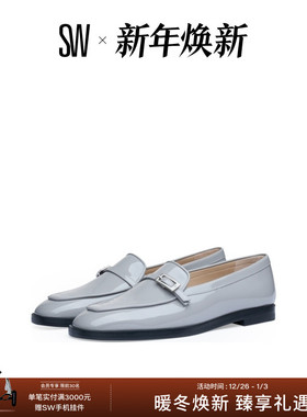 SW GEORGIE LOAFER 2025新款金属搭扣方跟乐福鞋女小皮鞋