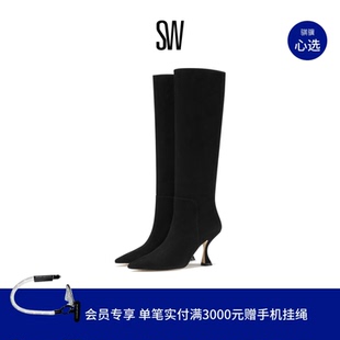 BOOT SLOUCH 尖头美拉德长筒靴及膝靴瘦瘦靴女 XCURVE