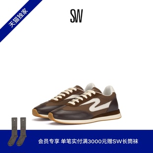 【天猫独家】SW RUNAROUND RUNNER 系带圆头拼接休闲运动鞋单鞋女
