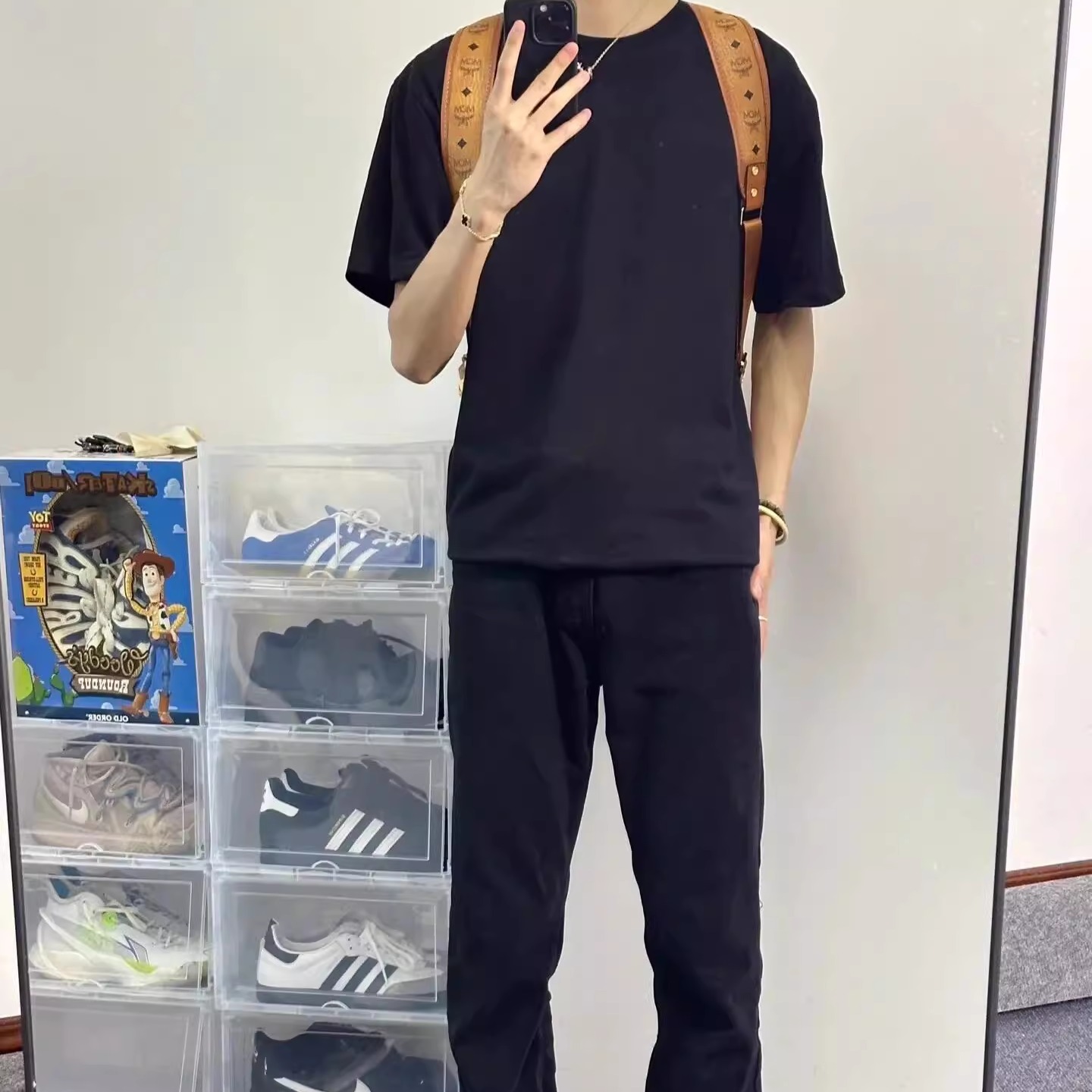 夏季套装男装2025新款百搭宽松t恤夏季上衣男生夏天套装直筒裤子