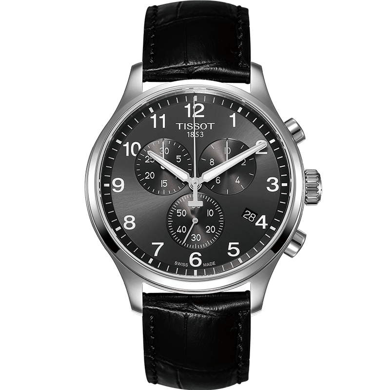 石英运动计时码表男表天梭Tissot