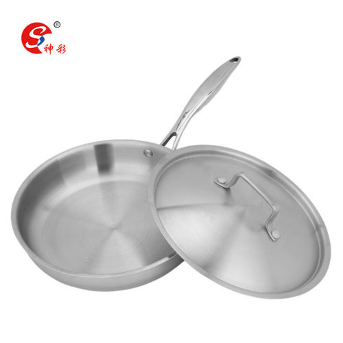 不锈钢锅stainless steel frying pan non-stick less oily smoke
